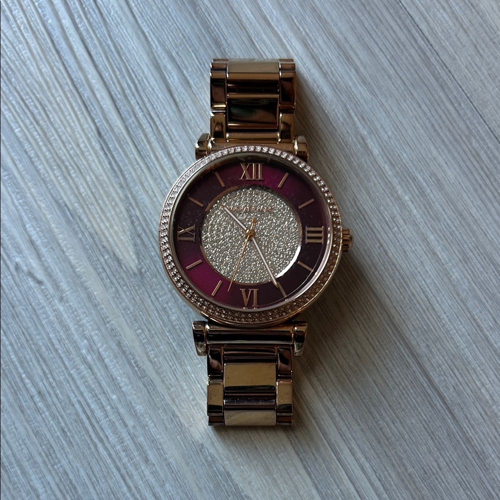 Michael Kors Gold and Purple Women's Watch